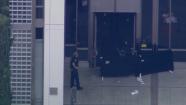A investigation is under way after a fatal officer-involved shooting inside the Alhambra police station on Friday, May 17, 2013.