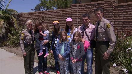 Carson sheriffs deputies provided a stranded Swedish family of seven with food and hotel accommodations after they were spotted walking up Sepulveda Boulevard in Torrance on Friday, May 17, 2013.