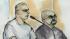 Bryan Perez (left), 27, and Richard Menchaca, 36, appear in a federal courthouse in downtown Los Angeles on Monday, May 20, 2013, in this courtroom sketch by Mona S. Edwards.