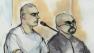 Bryan Perez (left), 27, and Richard Menchaca, 36, appear in a federal courthouse in downtown Los Angeles  on Monday, May 20, 2013, in this courtroom sketch by Mona S. Edwards.