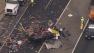 Two people have been killed in a crash involving two trucks on the eastbound 60 Freeway transition road to the southbound 71 Freeway in the Pomona area on Wednesday, May 22, 2013.