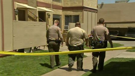 Deputies investigate on Thursday, May 23, 2013, at the Palmdale apartment where an 8-year-old boy was found unconscious.