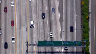 The 405 Freeway is seen in this undated file photo.