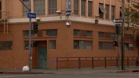 A surveillance camera is seen in downtown Los Angeles in this undated file photo.
