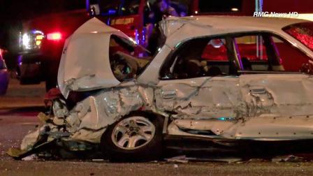 A 4-year-old girl was killed and several others injured in a multi-vehicle accident at Citrus Avenue and Gladstone Street in Azusa Monday, July 15, 2013.