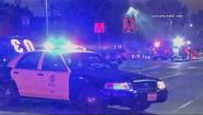 Los Angeles police respond to a fatal hit-and-run crash in the Crenshaw District on Monday, Aug. 12, 2013.
