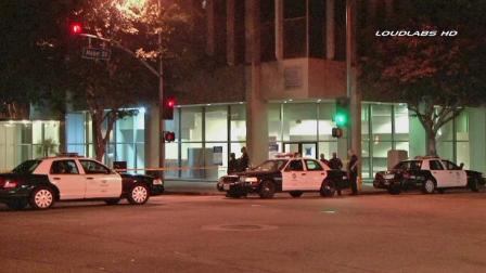 A man was fatally stabbed following a dispute with another man near the Wilshire Boulevard and Grand Avenue in downtown Los Angeles Saturday, Aug. 17, 2013.