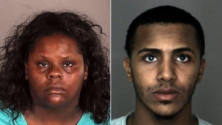 Sharilyn Kae Anderson (L) and Joshua Jerome Davis (R) are seen in these booking photos.
