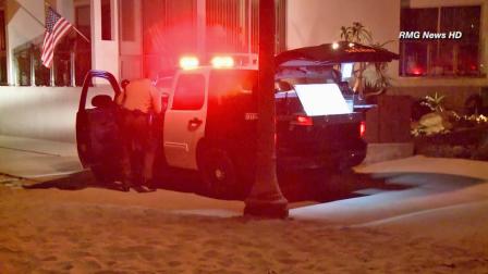 Authorities respond to the 5400 block of Ocean Front Walk in Venice after a sailboat ran aground on Friday, Aug. 23, 2013.