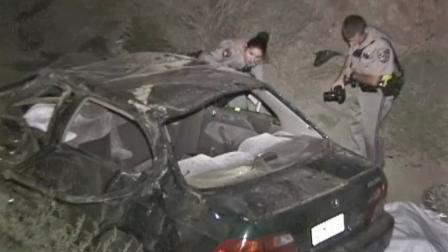 California Highway Patrol officers investigate a deadly car crash at 10th Street and Avenue G in Lancaster on Saturday, Sept. 21, 2013.