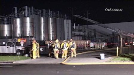 A fire broke out at a chemical plant in the 2200 block of East Del Amo Boulevard in Carson on Monday, Sept. 23, 2013.