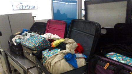 Nearly 100 pounds of marijuana were found inside checked bags at an LAX terminal Wednesday morning, September 25, 2013.
