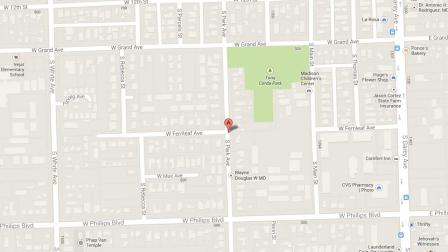 A map indicates the area near the 1400 block of South Park Avenue in Pomona where police responded to reports of a stabbing on Saturday, Oct. 5, 2013.