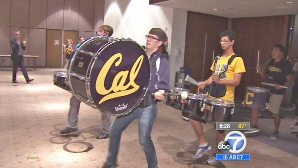 Cal marching band serenades beloved alumna