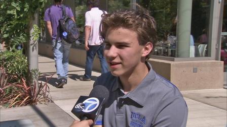 Luke Harmon-Vellotti talks to Eyewitness New about life as a 14-year-old freshman at University of California, Los Angeles.