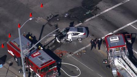 A driver who slammed into a Metro bus in North Hollywood died Monday, Oct. 14, 2013.