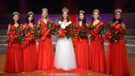 The 2014 Royal Court and Rose Queen pose for a picture on Thursday, Oct. 24, 2013.