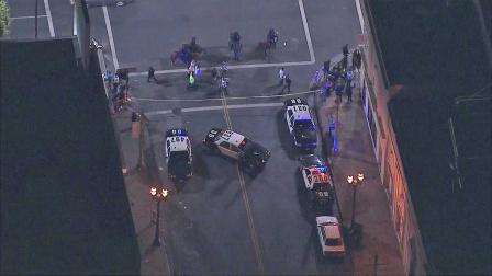 Two people were wounded following a shooting outside a nightclub near Schrader and Hollywood boulevards in Hollywood Friday, Nov. 1, 2013.