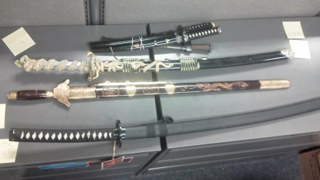 Swords were seized as evidence in the alleged kidnap and torture case involving an 18-year-old male in Lancaster.