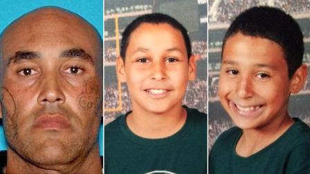 Charles Samuel Baines Sr., 36, and his two children, 10-year-old Charles Samuel Baines Jr. and 9-year-old Nathaniel James Baines, are shown in undated file photos.