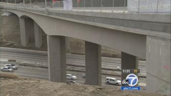 The new Mulholland Bridge in the Sepulveda Pass opened on Wednesday, Dec. 18, 2013.