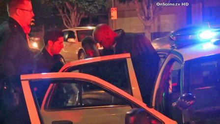 A man was arrested for stabbing a security guard outside of a church on the 3000 block of Crenshaw Boulevard in Jefferson Park Sunday, Jan. 12, 2013.