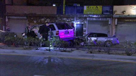 Seven people including children were injured following a head-on crash on the 2200 block of West Washington Boulevard Saturday, Jan. 25, 2014.