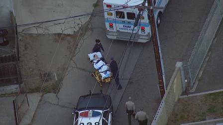 A suspect was shot during a confrontation with sheriffs deputies in Pico Rivera Tuesday, Feb. 4, 2014.