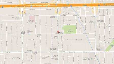 A map indicates the area near Del Mar Avenue and Emerson Place in Rosemead where Bin Zhang, 44, of San Gabriel allegedly tried to kidnap an 11-year-old boy in January of 2014.