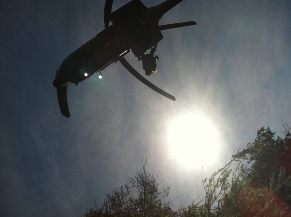 Rescuers are seen loading up missing hiker...