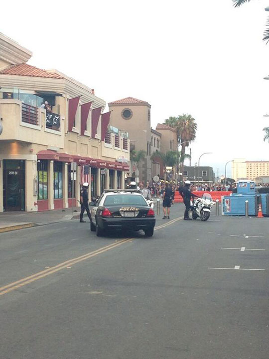 A police presence is seen during what police...