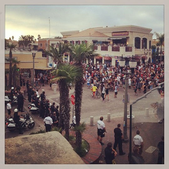 Crowds act unruly during what police called a...