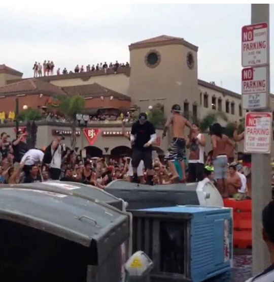 Crowds act unruly during what police called a...