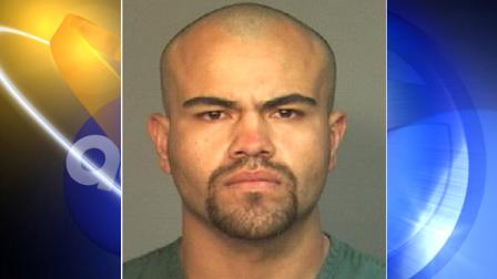 Salvador Campos, 28, was arrested in connection with a robbery at an electronics store in Santa Ana. He faces multiple charges including attempted murder, assault with a firearm, robbery and various other weapons related crimes.