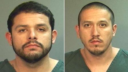 (Left) Jose Muniz, 24, and (right) Esteban Muniz, 32, were arrested in connection with a large cache of weapons found in their Anaheim home.