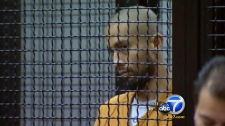Itzcoatl Ocampo, the former Marine accused of stabbing four homeless men to death, appears at an arraignment hearing at a Santa Ana court on Tuesday, Feb. 21, 2012.