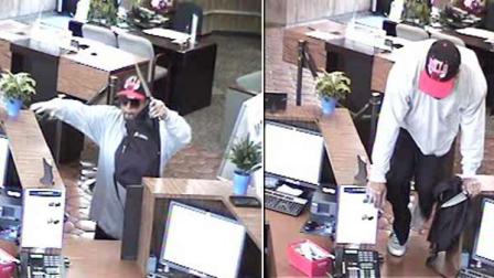 The $5K Bandit entered a US Bank branch located at 10942 Pine Street in Los Alamitos at 9:12 a.m. Tuesday.
