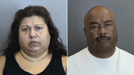 Cindy Ann Sua, left, and her husband John, right, are shown in booking photos provided by the Orange County District Attorneys Office.
