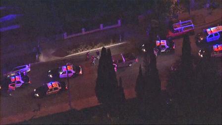 Authorities investigate an officer-involved shooting in Santa Ana on Tuesday, Nov. 13, 2012.