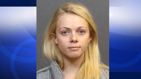 Rachel Mae Buffett, 25, is shown in this booking photo, provided by the Costa Mesa Police Department.