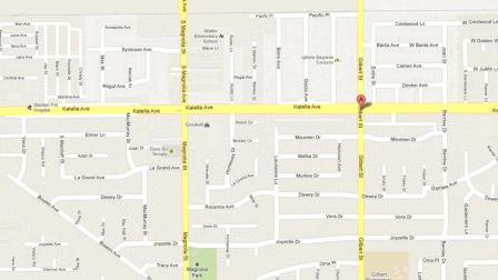 A map indicates the location of a fatal hit-and-run crash involving a taxi minivan in Garden Grove on Wednesday, Dec. 5, 2012.