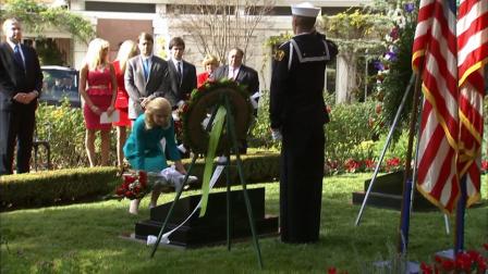 Family, friends and colleagues of Richard Nixon celebrated his memory at the presidential library in Yorba Linda Sunday, Jan. 6, 2013.