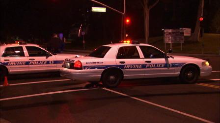 This file photo shows Irvine police vehicles on Jan 9, 2013.