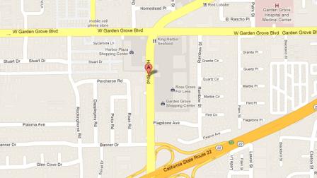 This Google Map photo shows the 13100 block of Harbor Boulevard in Garden Grove, where police say a stabbing took place on Thursday, Jan. 25, 2013.