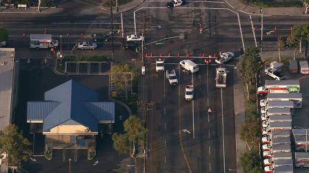 A stretch of Euclid Street between Commonwealth Avenue and Valencia Drive in Fullerton was closed after a sinkhole opened up on Tuesday, Jan. 29, 2013.