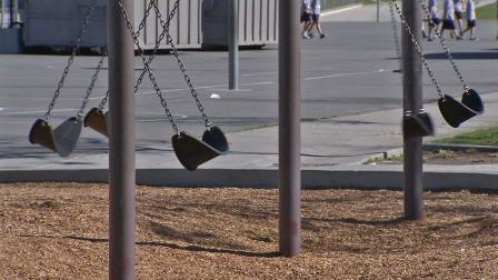 Swings at a Ladera Ranch school are seen on Monday, March 11, 2013.