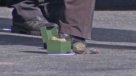 A World War II-era grenade, shown above, was disposed of at a Costa Mesa fire station on Thursday, March 14, 2013.