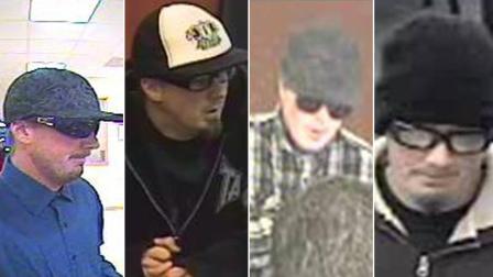 The bank robber dubbed the Gone Plaid Bandit is shown in surveillance images, provided by the Orange County Sheriffs Department.