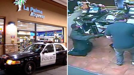 Police are asking for the publics help in identifying a man who robbed a 76 gas station on La Palma Avenue and Walker Street in La Palma on Monday, May 6, 2013.