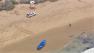Twenty-four people were arrested when a panga boat was spotted near Crystal Cove State Park in Orange County Thursday morning, June 13, 2013.